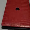 Case for MacBook Air 13 inch 2021 2020 2019 2018 Release M1 A2337 A2179 A1932, Crocodile Print Alligator Skin PU Leather Hard Shell Case & Keyboard Cover for MacBook Air 13 inch, Red