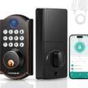 VIVOHOME Smart Lock for Front Door with Gateway, Keyless Entry Door Lock with Fingerprint, WiFi App Remote Control, Electronic Keypad Deadbolt with User Management