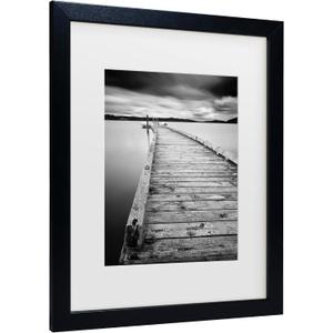 Framed Wall Art - Moises Levy ‘Motchia’ Wall Decor with Matted Frame - Living Room, Kitchen, and Bathroom Art - 16x20