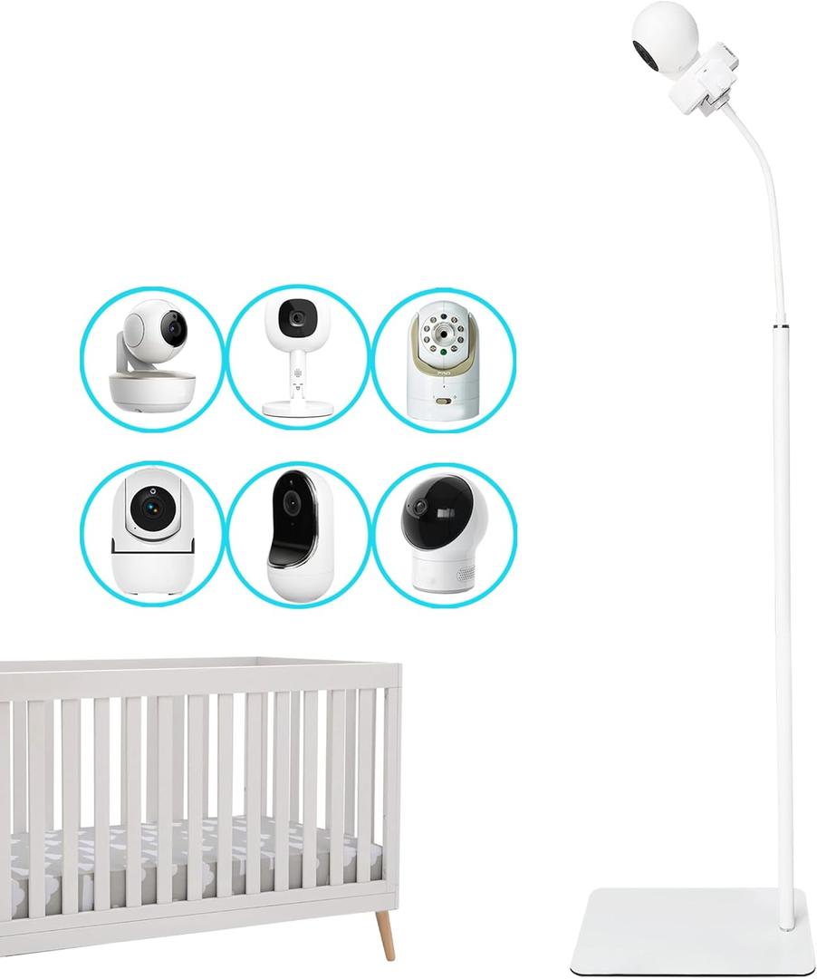 GUCHO Baby Monitor Mount Floor Stand Holder Compatible with Hello Baby,Infant Optics DXR-8 Pro,Nanit Pro,UKSUP,Vtech,OKAIDI Baby Monitor, Adjustable Universal Baby Monitor Mount (Large)