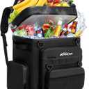 Backpack Cooler Insulated Leak Proof for Men Women 50 Cans Soft Cooler Backpack Insulated Waterproof Large Capacity Coolers Bag Portable for Lunch Camping Travel Picnic Hiking Black