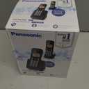 Panasonic Cordless Phone 2 Handsets System Expandable with Amber Backlit Display KX-TGC352B (Black)