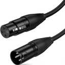 CableCreation XLR Cable, 10FT 3PIN XLR Male to Female Balanced Microphone Cable for Recording Applications,Mixers,Speaker Systems and Other XLR Audio Equipment,Black