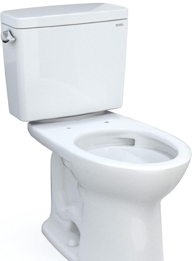 TOTO Drake Two-Piece Elongated 1.6 GPF TORNADO FLUSH Toilet with CEFIONTECT, Cotton White - CST776CSG#01