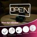 ATOLS 16" x 9" Open Neon Signs, Battery or USB Powered LED Neon Open Sign with USB Plug &13.1 Extension Cord for Business Window, Open Sign Led for Bars, Stores, Coffee Shop, Hotel, Restaurant,Salon