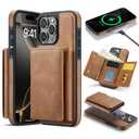 Asuwish Phone Case for iPhone 16 Pro Max 6.9 inch Wallet Magnetic Detachable Cell Cover with Wireless Charging and RFID Blocking Credit Card Holder i Phone16 16Pro i16 ProMax 16ProMax Women Men Black