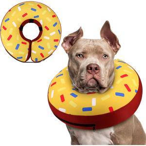 Supet Inflatable Dog Cone Collar Alternative After Surgery, Dog Neck Donut Collar Recovery E Collar for Neuter, Soft Pet Cone for Small Medium Large Dogs (Xxl(neck 18.5"-23.5"))