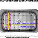 Serene Valley Sink Protector Grid 26-1/16" x 14-1/16", Rear Drain with Corner Radius 3-1/2", 304 Stainless Steel Material NLW2614R, One Size Wide