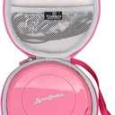 CD Player Case Compatible for ByronStatics PCD220B/GPX PCB319B/PC332B Products Portable Disc CD Player, Travel Carrying Stoarge Holder for Arafuna/MEGATEK/Deluxe Products (Pink, Case Only)