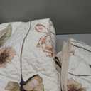 WONGS BEDDING Quilt Set King,Cute Floral Bedspread Coverlet Set,3 Pieces Brown Quilts Bed Cover,Lightweight Quilts Summer Flower Bedding Set for All Season(104"x90")