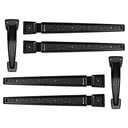 Coach House Signature Décor Garage Door Hardware - Black Carriage Handles & Decorative Hinges - Easy Install Accents - Made in USA