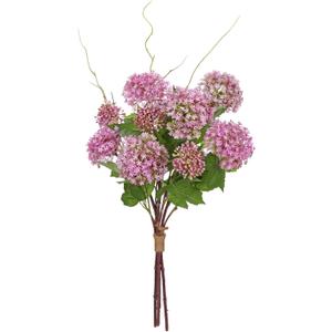 Faux Hydrangea Flowers 5 Pcs Pink Artificial Hydrangea Spray with 9 Flower Heads, Faux Hydrangeas Plastic Flowers Fake Hydrangeas for Indoor Outdoor Wedding Table Centerpieces Decor