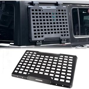 FURYENGRAVER Rear Window Storage Molle Panel Flank Kit Rear Window Protective Decoration for Jeep Wrangler 2018-2025 JL 4 Doors (Passenger side)