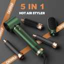 5 in 1 Blow Dryer Brush, Upgrade Hair Dryer Brush Set Negative Ion Air Styler Curling Wrap Air Curler, Hot Air Brush Curling Iron Hair Styling Tools As A Gift for Straight/Curl/Dry/Smooth