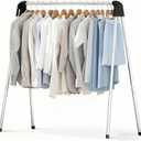 APEXCHASER 55 Inch Clothes Drying Rack Foldable, Stainless Steel Laundry Drying Rack Collapsible, Clothes Hanger for Sweater Baby Clothes Towel for Indoor & Outdoor, Portable Clothes Airer for Travel, 55.3 Inch