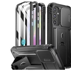 Poetic Revolution Case for Samsung Galaxy A35 5G, [Slide Camera Cover]Military Grade Rugged Shockproof Galaxy A35 5G Phone Case with Kickstand, Black