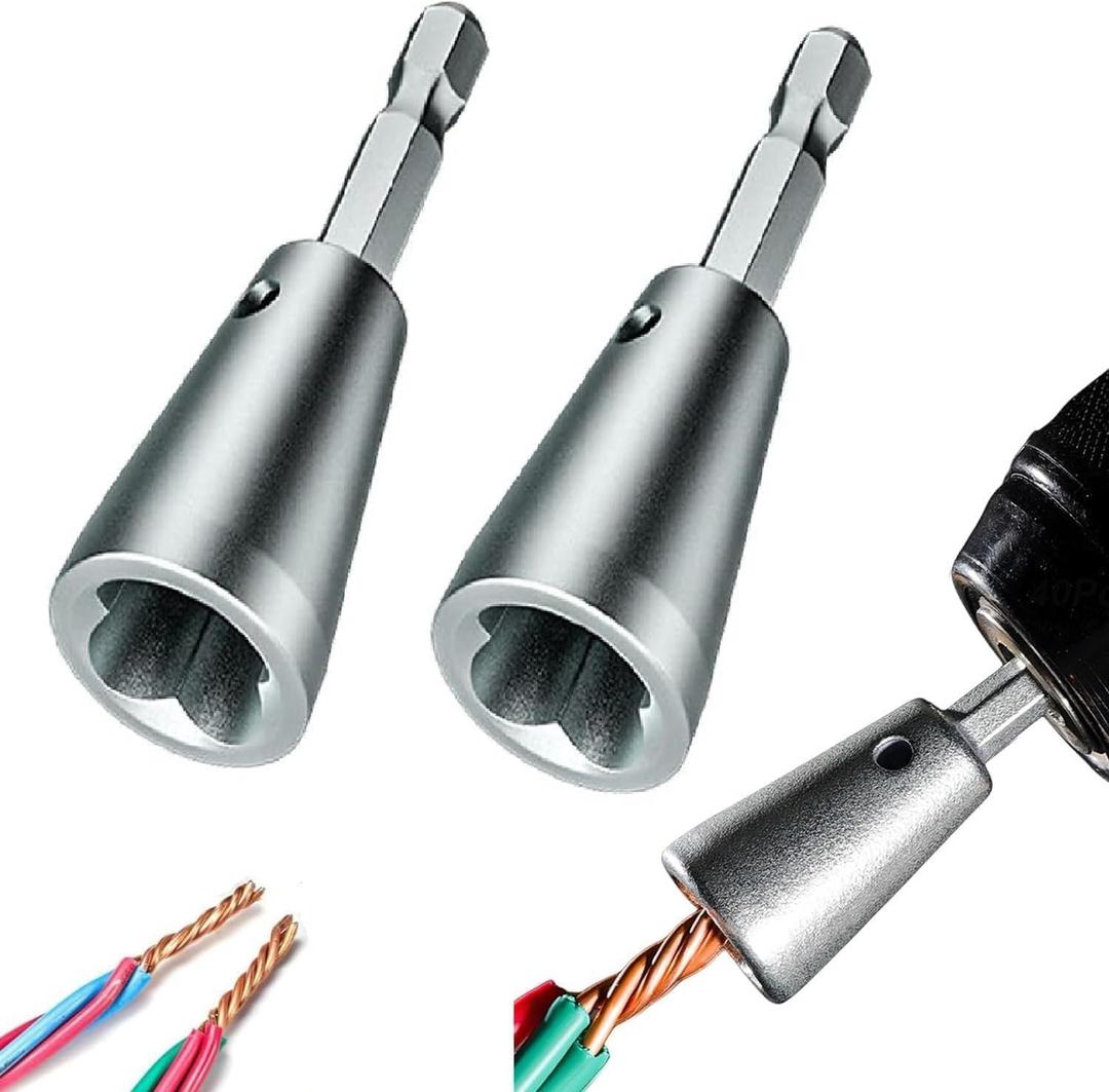 4 x Wire Twisting Tool Wire Twister Wire Connector,Wire Twister Tool for Drill,Wire Stripping And Twisting Tool,Cable Quick Stripping (2pcs)