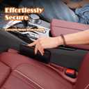 2PCS Car Seat Gapster, Car Seat Gap Filler for Filling Gaps Between Consoles, No Drop Seat Guard with Storage Slot, Black