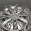 OMAC - ABS Silver Hub Caps 16 Inch Set of 4, Tapas para Rines 16, Premium Wheel Covers 16 Inch, R16 Rim Cover Set, Snap On Durable Car Replacement Exterior Accessories