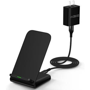 for Samsung Wireless Charger 15W Fast Charging Stand for Samsung Galaxy S25 Ultra S25+ S25 S24 FE S23 S22 S21 S20, Android Wireless Charger Phone Charging Stand for Google Pixel 9 Pro XL 8a 8 Pro 7a 6 (Black)