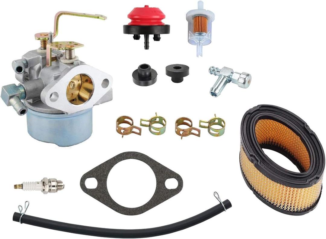 640152 Carburetor for Tecumseh 640152A 640023 640051 640140 640260B HM80 HM90 HM100 8hp -10hp Tecumseh Engine Coleman PowerMate 5000 watt Generator Carb with Air Filter Spark plug
