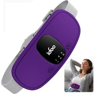 iDOO Heating Pad for Cramps, FSA Eligible Items Only List, Portable Cordless Heating Pad, Electric Waist Belt Device for Cramps Pain, Gifts for Girlfriend Mom Wife Women (Deep Purple)