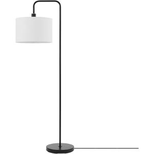 GLOBE Electric 67065 58" Floor Lamp, Black, Dark Gray Velvet Shade, On/Off Socket Rotary Switch, Living Room Dcor, Reading Light, Home Essentials, Bedroom, Office Accessories