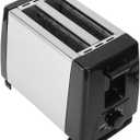 2 Slice Extra Wide Slot Toaster, Stainless Steel Toaster Machine with 6 Toast Settings, Removable Crumb Tray and Compact Design Perfect for Toasting Bread, Bagels, Waffles and Puff Pastry