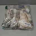 ZAFUL Womens Plaid Shirts Button Down Shacket Long Sleeve Collared Business Casual Blouses Tops (S)