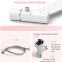 Ultra-Slim Bidet, Stainless Steel Inlet (White)