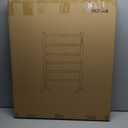 Freestanding Towel Warmer 6 Bars Plug-in Option 3 Working Modes Black Stainless Steel 24" W x 34" H
