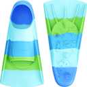 Gintenco Swim Fins, Kids Swim Training Fins for Lap Swimming, Travel Size Flippers with Mesh Bag, Silicone Swimming Fins for Kids Teens Adults Women Men