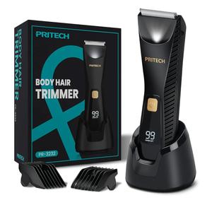 PRITECH Manscape Body Hair Trimmer for Men - Waterproof Pubic Hair Ball Trimmer, Ceramic Blade Electric Razor Body Shavers for Men with USB-C Charging, Wet & Dry Use, Nick-Free Grooming Set, Gift