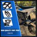 Electric Dirt Bike Foot Pegs CNC for ETM RTR/Lite Black, 7075-T7 Aluminum Alloy | Wider Anti-Skid Platform | Anodized Finish | Direct Fit | Easy Installation Etmrtr Footpegs Rest Pedal