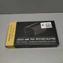 Sofa Arm Tray,Bamboo Folding Couch Arm Tray,Sofa Armrest Trays with Anti-Slip Pad for Drinks,Snacks,Phone,Remote ControlBlack (18.9*13)