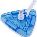 Pool Vacuum Cleaner Head SP1068 Compatible with Hayward with Swivel Hose-Weighted Transparent Triangular,Connect 1-1/4" or 1-1/2" Hose Blue