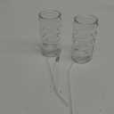 2 Pcs Drinking Glasses with Glass Straws, 19.5oz Iced Coffee, Milk Tea, Fruit Smoothie Glasses - Ideal for Water, Soda, Tea - Gift Set with Cleaning Brush