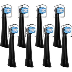 Toothbrush Replacement Heads for Oral b iO Electric Toothbrush, Refill Compatible with Oral b io 3, 4, 5, 6, 7, 8, 9, 10 Series, Dupont Soft Bristles, 8 Pack, Black