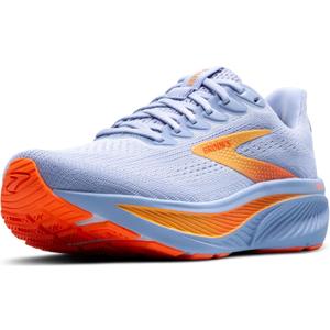 Brooks Womens Ghost 17 Neutral Running Shoe (8, Blue Heron/White/Orange)