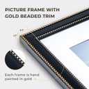 FLYJOE 16 x 20 Picture Frame with Mat for 11x14-16x20 Black Frame with Gold Beaded Trim - Plexiglass - Wall Mount Display Horizontally or Vertically - Hanging Hardware Included - Black