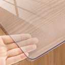 Kasepie Frosted PVC Table Cover Protector 48x90Inch, 2mm Thick Plastic Table Cover Rectangle,Clear Table Protector,Desk Protector Mat for Kitchen, Dresser, Writing DeskDining Room Table(48x90in)