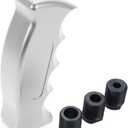 Universal Aluminum Slotted Pistol Grip Handle Manual MT Gear Stick Shift Knob Shifter Fit Most Manual Auto Vehicles (Silver)