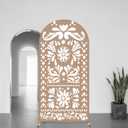 6ft Beige Mexican Fiesta Arch Cover Baby Shower Backdrop,2-Sided Round Top Chiara Backdrop Arch Covers for Mexican Wedding Birthday Bridal Shower Party Decoration