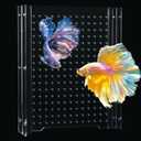 Acrylic Fish Tank Divider,Aquarium Divider Fit for 15 Gallon/ 20 Gallon Long Tank,Adjustment Clear Fish Tank Separator Set with Suction Cups(15gal/20gal Long)