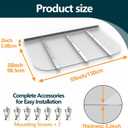 Clear Polycarbonate Basement Window Well Cover, Large Egress Window Well Cove, Heavy Duty UV Resistant Waterproof Window Guard, Debris Protection, 59" W x 38" L