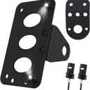 Side Motorcycle License Plate Bracket with LED License Plate Light,Heavy Duty Motorcycle Licenses Plates Holder for Horizontal/Vertical Installation,Universal Motorcycles Plates Mount