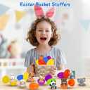 Letapapa 12 Pack Easter Eggs Filled with Safari Animal Finger Puppets for Easter Basket Stuffers, Easter Egg Fillers, Easter Eggs Hunt, School Classroom Rewards Party Favor Supplies