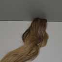 JOUKAYEA Long Ombre Brown Blonde Wig for White Black Women, Synthetic Straight Highlight Dirty Blond Wig with Dark Roots, Golden Hispanic Ladies Realistic Natural Looking Hair Replacement Wigs