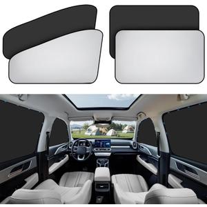 Zatooto Car Window Sun Shade - Blackout Shade for Side Windows, Protects Privacy, Reflects Sunlight, Reversible, Universal Fit, Silver