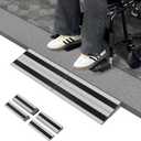 2" Rise Modular Threshold Ramp for Doorways, Stable Wheelchair Ramp for Home Steps, Aluminum Door Ramp and Curb Ramp for Scooters, Power Chairs, Cars, 1100LBS Load Capacity